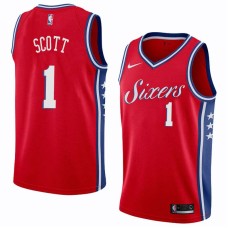 Philadelphia 76ers #1 Mike Scott Jersey -Red Sixers