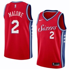 Philadelphia 76ers #2 Moses Malone Jersey -Red Sixers