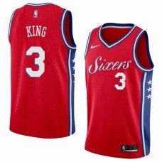 Philadelphia 76ers #3 George King Jersey -Red Sixers