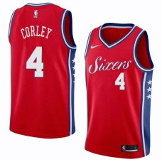 Philadelphia 76ers #4 Ray Corley Jersey -Red Sixers