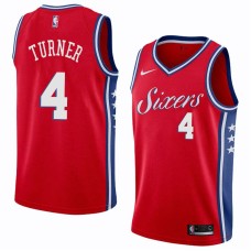 Philadelphia 76ers #4 Andre Turner Jersey -Red Sixers