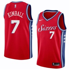 Philadelphia 76ers #7 Toby Kimball Jersey -Red Sixers