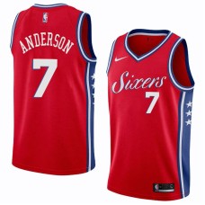 Philadelphia 76ers #7 JJ Anderson Jersey -Red Sixers