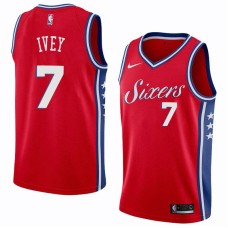 Philadelphia 76ers #7 Royal Ivey Jersey -Red Sixers