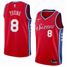 Philadelphia 76ers #8 Michael Young Jersey -Red Sixers