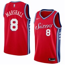 Philadelphia 76ers #8 Donyell Marshall Jersey -Red Sixers