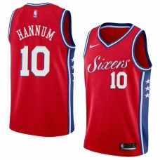 Philadelphia 76ers #10 Alex Hannum Jersey -Red Sixers