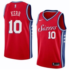 Philadelphia 76ers #10 Red Kerr Jersey -Red Sixers