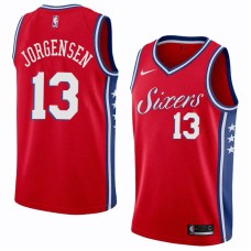 Philadelphia 76ers #13 Noble Jorgensen Jersey -Red Sixers