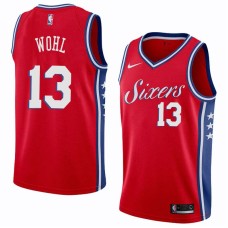 Philadelphia 76ers #13 Dave Wohl Jersey -Red Sixers