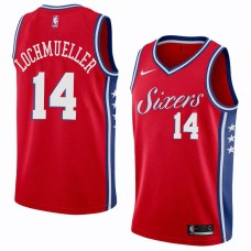 Philadelphia 76ers #14 Bob Lochmueller Jersey -Red Sixers