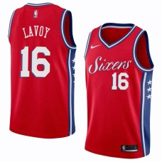 Philadelphia 76ers #16 Bob Lavoy Jersey -Red Sixers