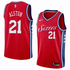 Philadelphia 76ers #21 Derrick Alston Jersey -Red Sixers