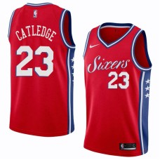 Philadelphia 76ers #23 Terry Catledge Jersey -Red Sixers