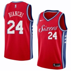 Philadelphia 76ers #24 Al Bianchi Jersey -Red Sixers