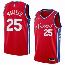 Philadelphia 76ers #25 Don MacLean Jersey -Red Sixers