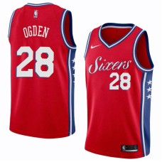 Philadelphia 76ers #28 Bud Ogden Jersey -Red Sixers