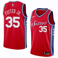 Philadelphia 76ers #35 Michael Foster Jr Jersey -Red Sixers