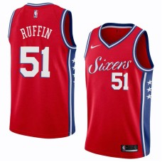 Philadelphia 76ers #51 Michael Ruffin Jersey -Red Sixers