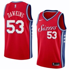 Philadelphia 76ers #53 Darryl Dawkins Jersey -Red Sixers