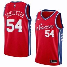 Philadelphia 76ers #54 Dale Schlueter Jersey -Red Sixers