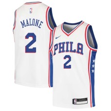 Philadelphia 76ers #2 Moses Malone Jersey -White