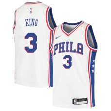 Philadelphia 76ers #3 George King Jersey -White