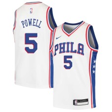 Philadelphia 76ers #5 Myles Powell Jersey -White