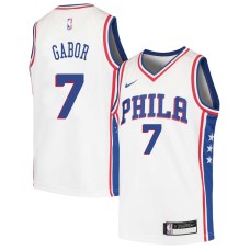 Philadelphia 76ers #7 Bill Gabor Jersey -White