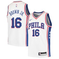 Philadelphia 76ers #16 Charlie Brown Jr. Jersey -White