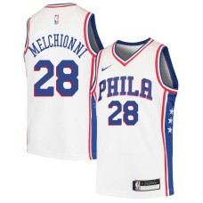 Philadelphia 76ers #28 Bill Melchionni Jersey -White