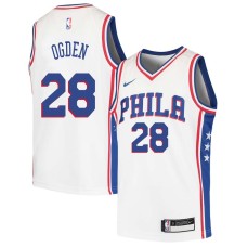 Philadelphia 76ers #28 Bud Ogden Jersey -White