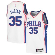 Philadelphia 76ers #35 Armen Gilliam Jersey -White