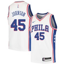 Philadelphia 76ers #45 Clemon Johnson Jersey -White