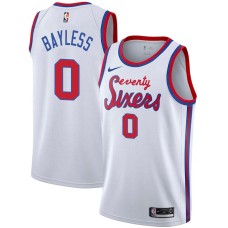 Philadelphia 76ers #0 Jerryd Bayless Jersey -White Classic