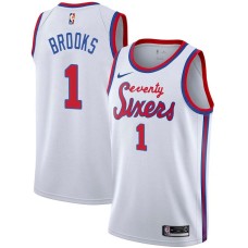 Philadelphia 76ers #1 Scott Brooks Jersey -White Classic