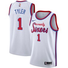 Philadelphia 76ers #1 BJ Tyler Jersey -White Classic