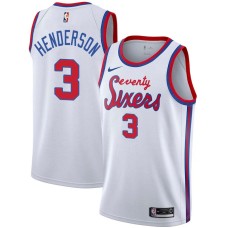 Philadelphia 76ers #3 Dave Henderson Jersey -White Classic