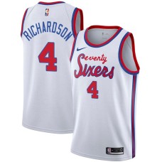 Philadelphia 76ers #4 Clint Richardson Jersey -White Classic