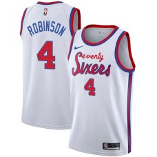 Philadelphia 76ers #4 Cliff Robinson Jersey -White Classic