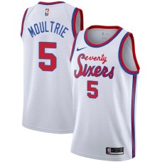 Philadelphia 76ers #5 Arnett Moultrie Jersey -White Classic