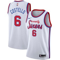 Philadelphia 76ers #6 Larry Costello Jersey -White Classic