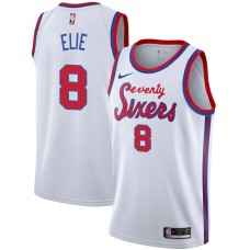 Philadelphia 76ers #8 Mario Elie Jersey -White Classic