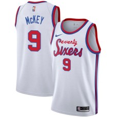 Philadelphia 76ers #9 Derrick McKey Jersey -White Classic