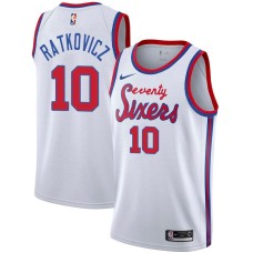 Philadelphia 76ers #10 George Ratkovicz Jersey -White Classic