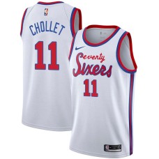 Philadelphia 76ers #11 Leroy Chollet Jersey -White Classic