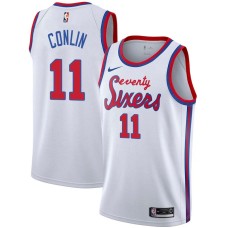 Philadelphia 76ers #11 Ed Conlin Jersey -White Classic