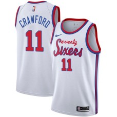 Philadelphia 76ers #11 Freddie Crawford Jersey -White Classic