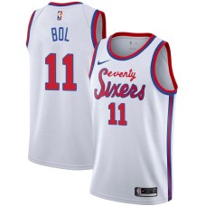 Philadelphia 76ers #11 Manute Bol Jersey -White Classic