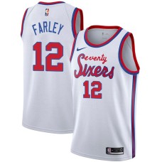 Philadelphia 76ers #12 Dick Farley Jersey -White Classic